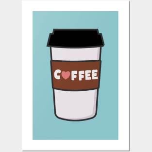 Cool I Love Coffee T-Shirt Posters and Art